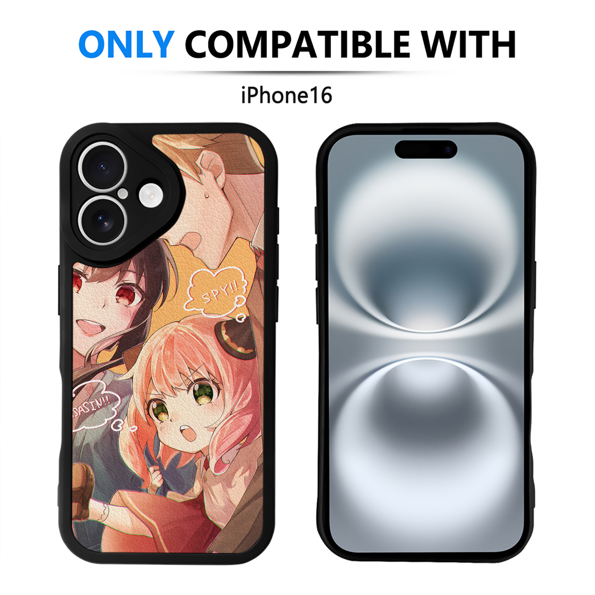 （画像用） SPY×FAMILY间谍家家酒 【iPhone 16シリーズ対応】シリコンスマホケース（レザー調） 材質：シリコン